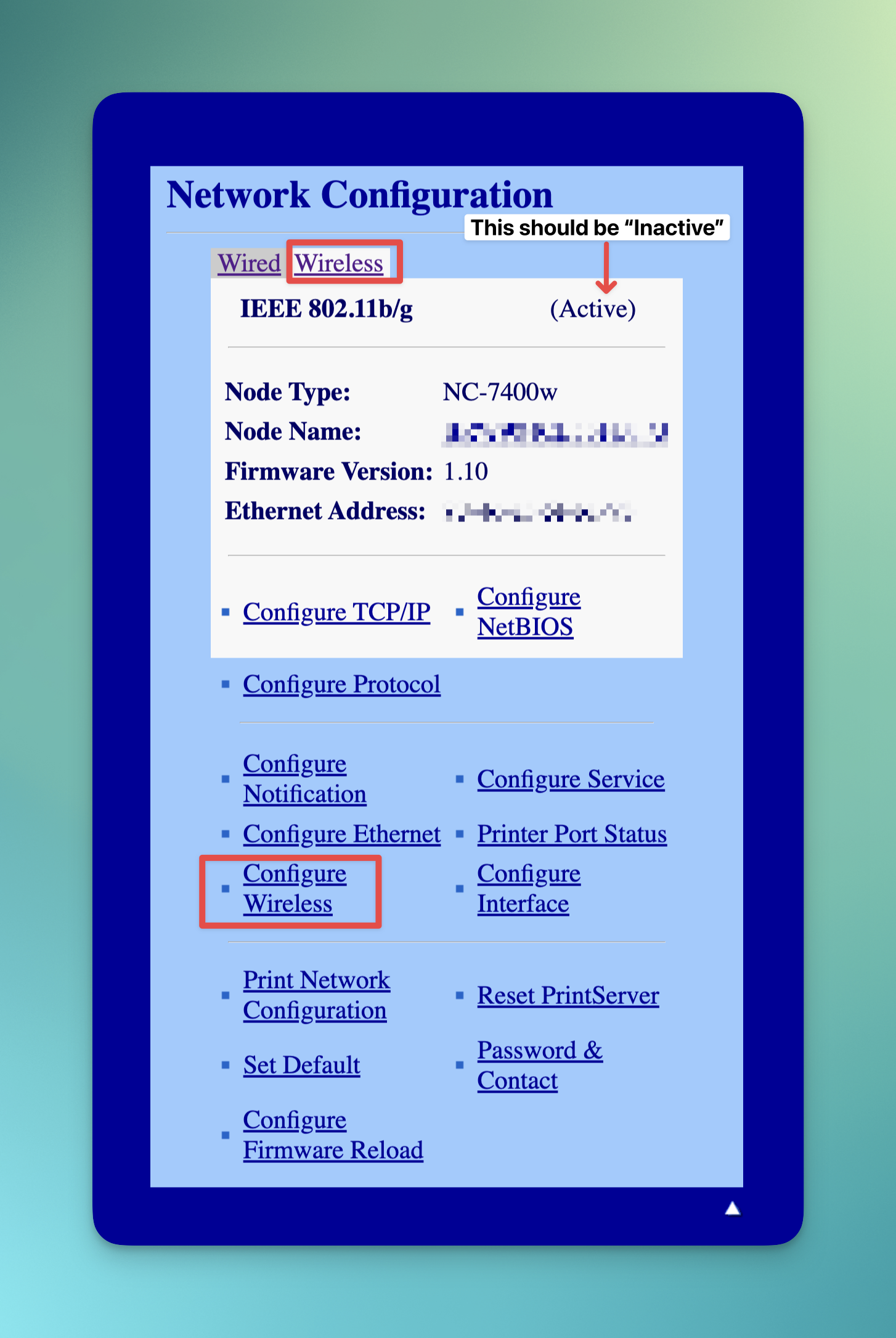 Configure Wireless